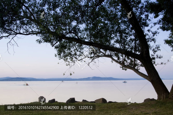 日落場景-匈牙利巴拉頓湖
