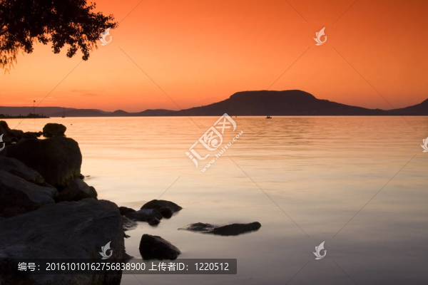 日落場景-匈牙利巴拉頓湖