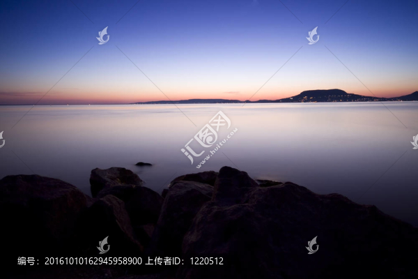 日落場景-匈牙利巴拉頓湖