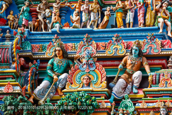 Gopuram（塔）的印度教寺廟