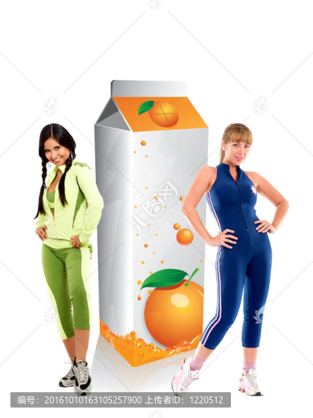 適合婦女用一盒橘子汁