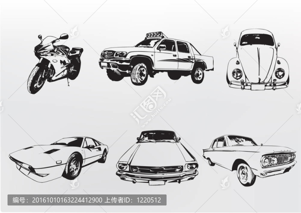 剪影的車