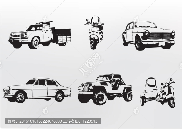 剪影的車