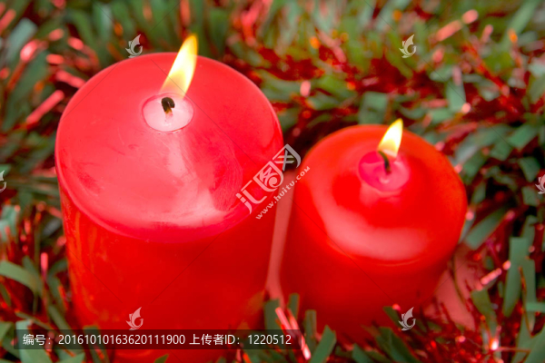 圣誕紅蠟燭