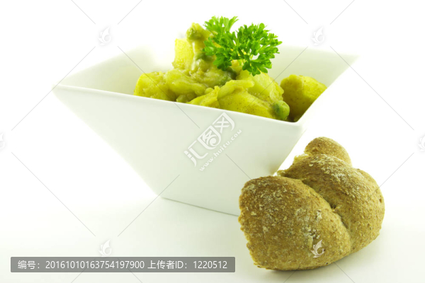 在一個白碗里