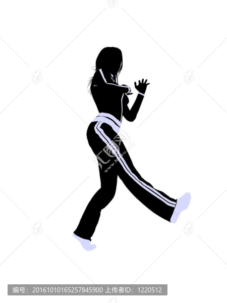 女性城市舞蹈插畫剪影