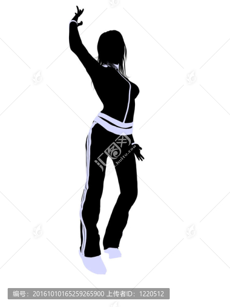 女性城市舞蹈插畫(huà)剪影