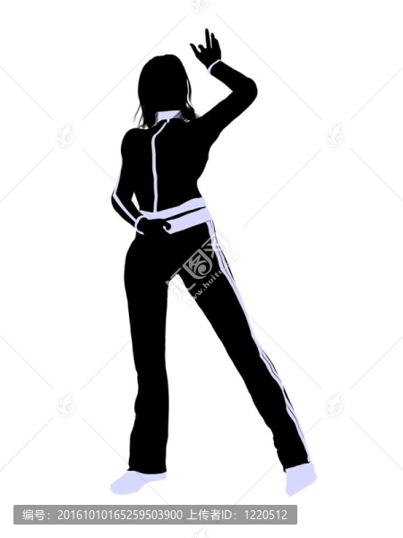 女性城市舞蹈插畫(huà)剪影