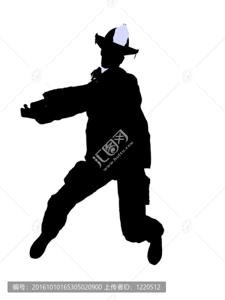 男性消防員插圖剪影