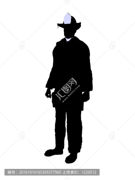 男性消防員插圖剪影