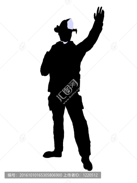 男性消防員插圖剪影