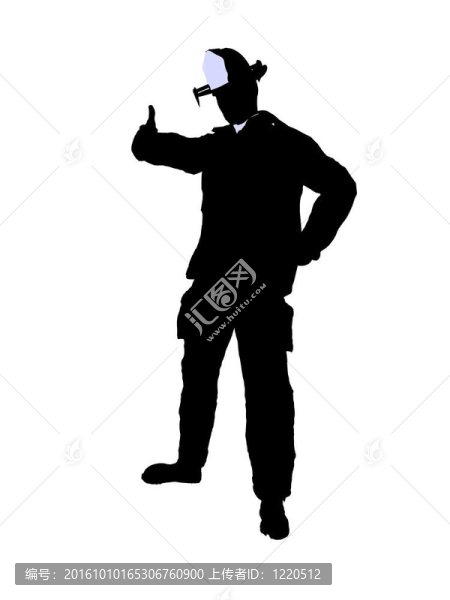 男性消防員插圖剪影