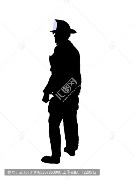 男性消防員插圖剪影