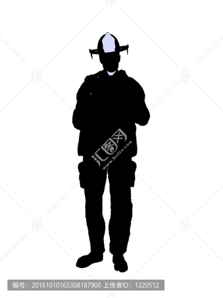 男性消防員插圖剪影