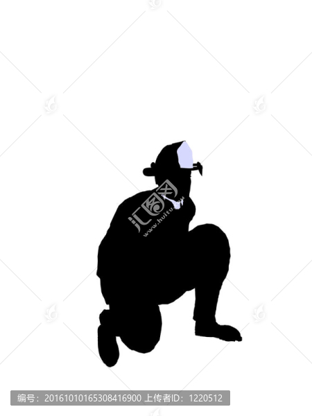 男性消防員插圖剪影