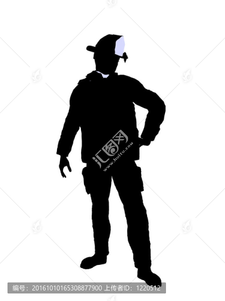 男性消防員插圖剪影