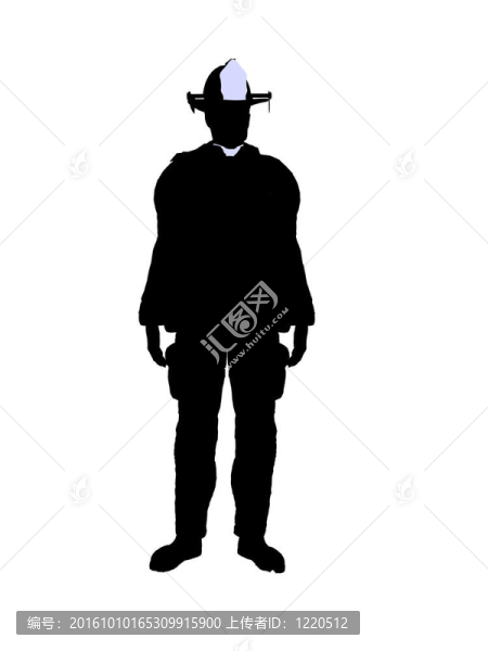 男性消防員插圖剪影
