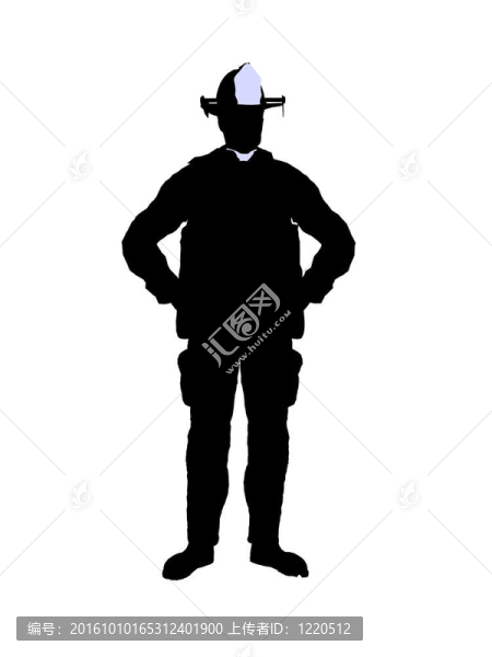 男性消防員插圖剪影