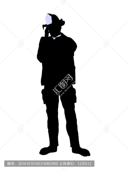 男性消防員插圖剪影