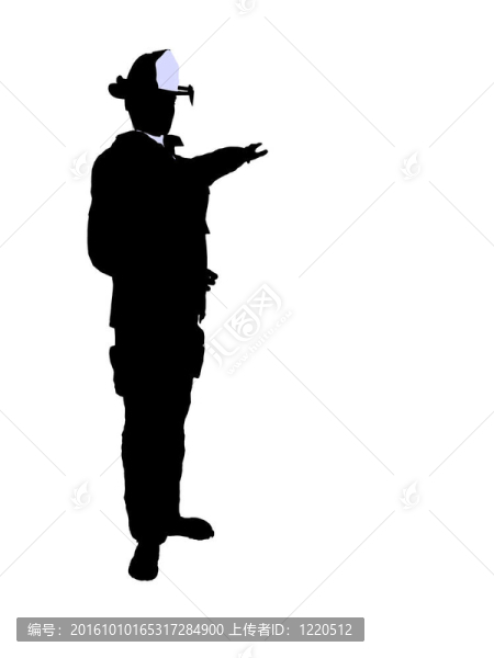 男性消防員插圖剪影