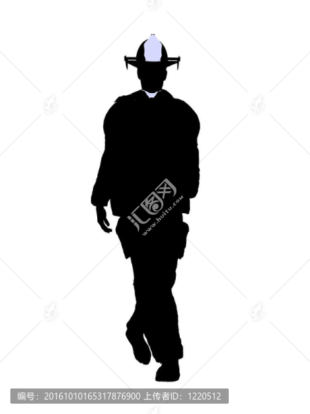 男性消防員插圖剪影