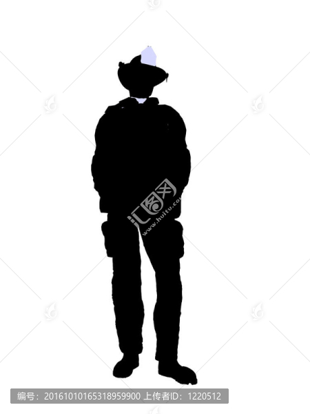 男性消防員插圖剪影