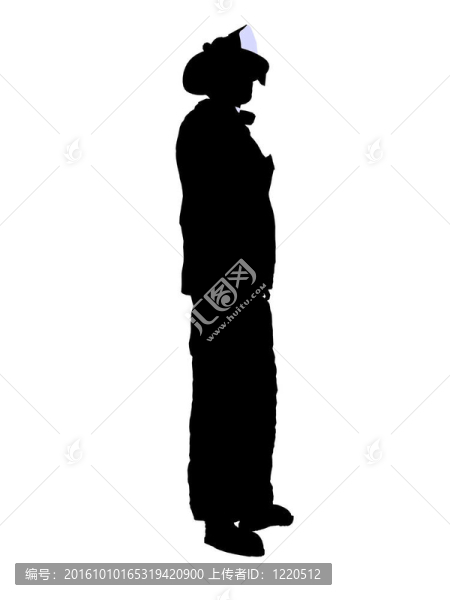 男性消防員插圖剪影