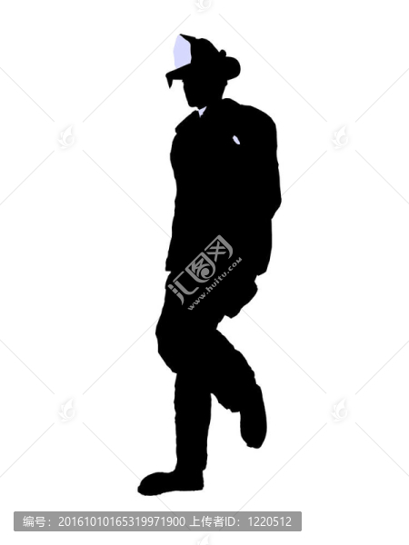 男性消防員插圖剪影