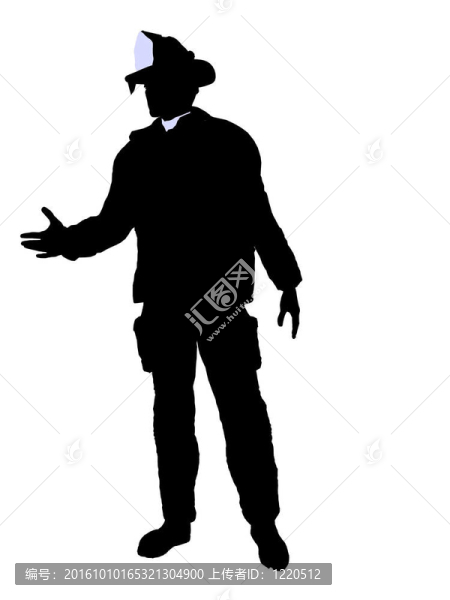 男性消防員插圖剪影