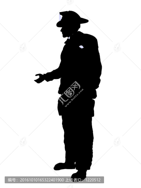男性消防員插圖剪影