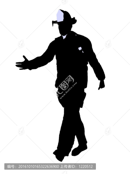 男性消防員插圖剪影