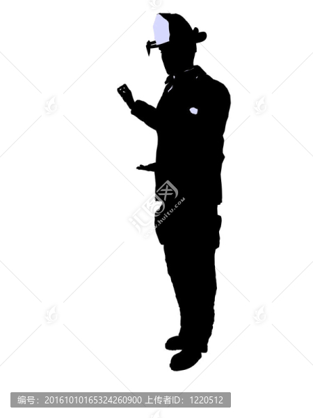 男性消防員插圖剪影