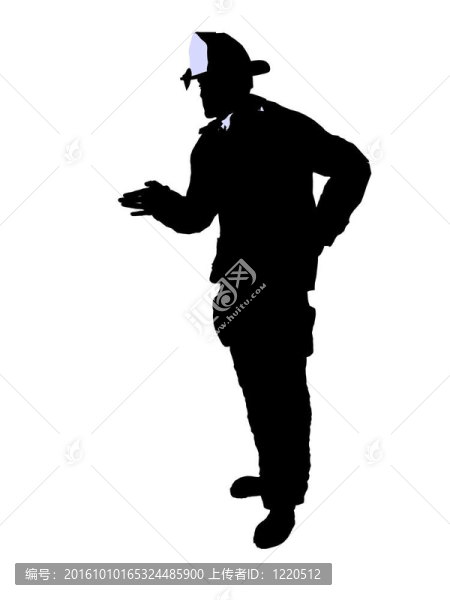 男性消防員插圖剪影
