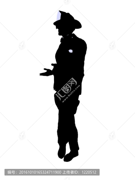 男性消防員插圖剪影