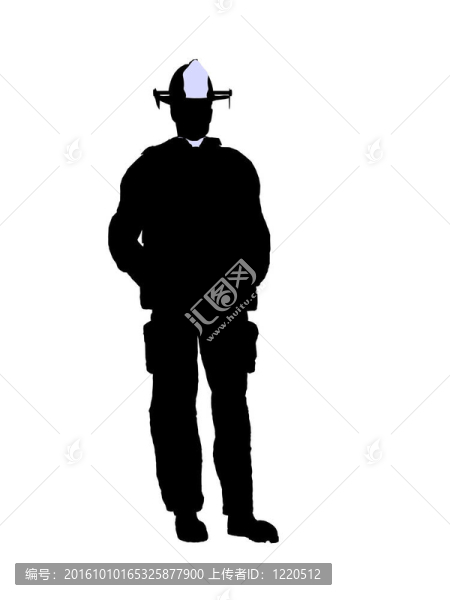 男性消防員插圖剪影