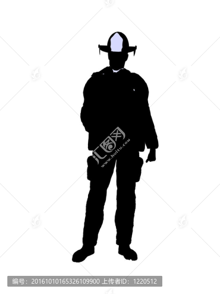 男性消防員插圖剪影