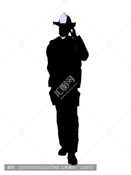 男性消防員插圖剪影