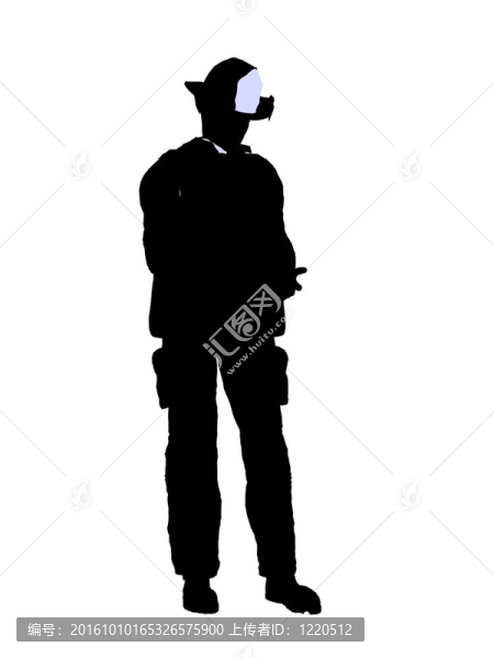 男性消防員插圖剪影