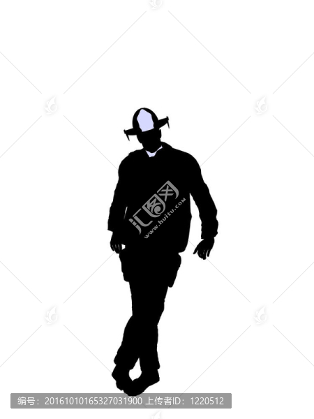 男性消防員插圖剪影