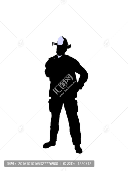 男性消防員插圖剪影