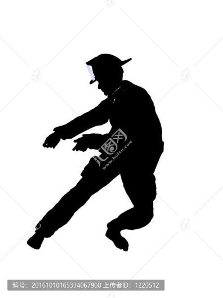 男性消防員插圖剪影