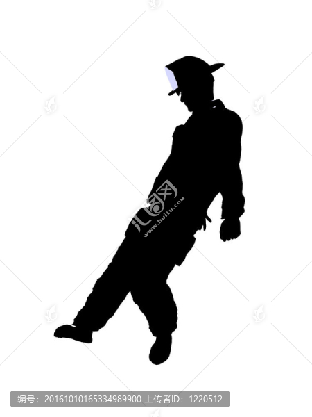 男性消防員插圖剪影