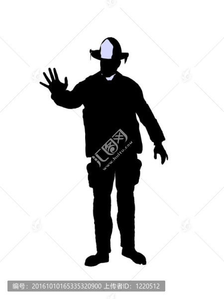 男性消防員插圖剪影