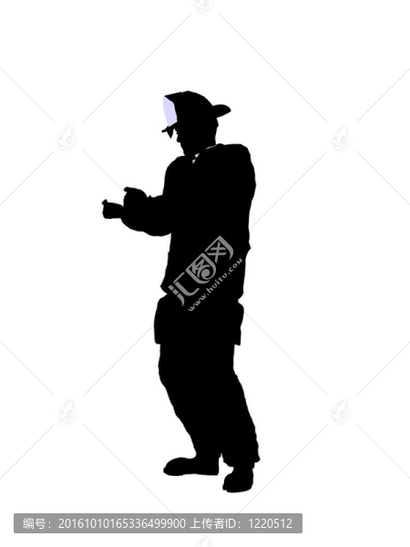 男性消防員插圖剪影