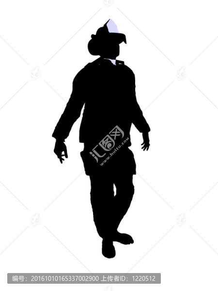 男性消防員插圖剪影