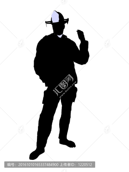 男性消防員插圖剪影