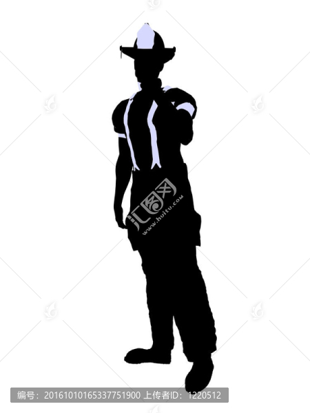 男性消防員插圖剪影