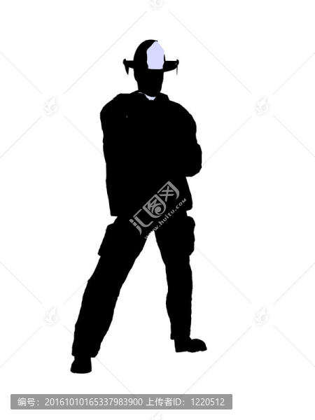 男性消防員插圖剪影