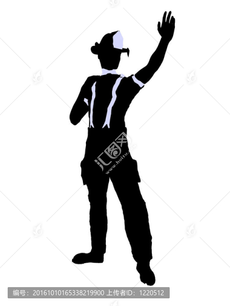 男性消防員插圖剪影