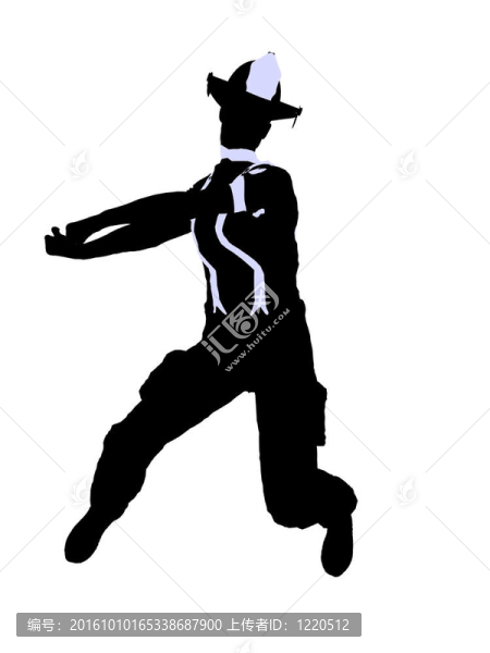 男性消防員插圖剪影